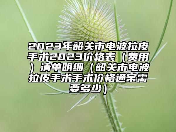 2023年韶關(guān)市電波拉皮手術(shù)2023價(jià)格表（費(fèi)用）清單明細(xì)（韶關(guān)市電波拉皮手術(shù)手術(shù)價(jià)格通常需要多少）