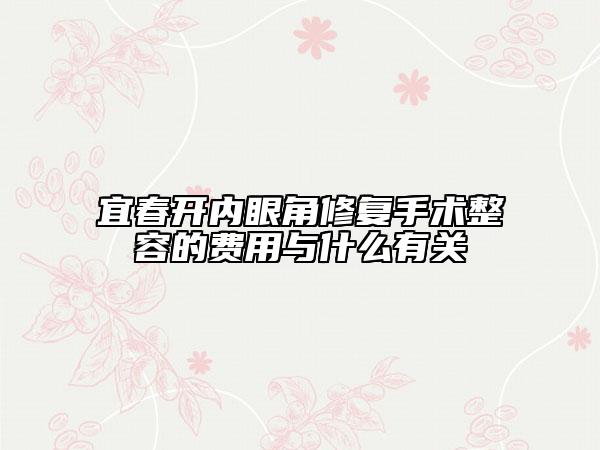 宜春開內(nèi)眼角修復(fù)手術(shù)整容的費用與什么有關(guān)