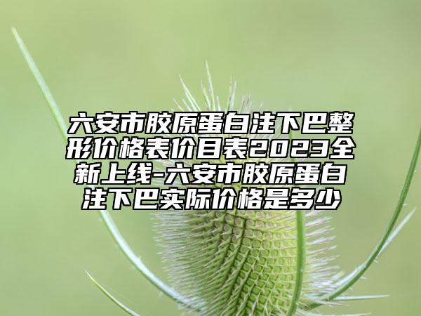 六安市膠原蛋白注下巴整形價格表價目表2023全新上線-六安市膠原蛋白注下巴實際價格是多少
