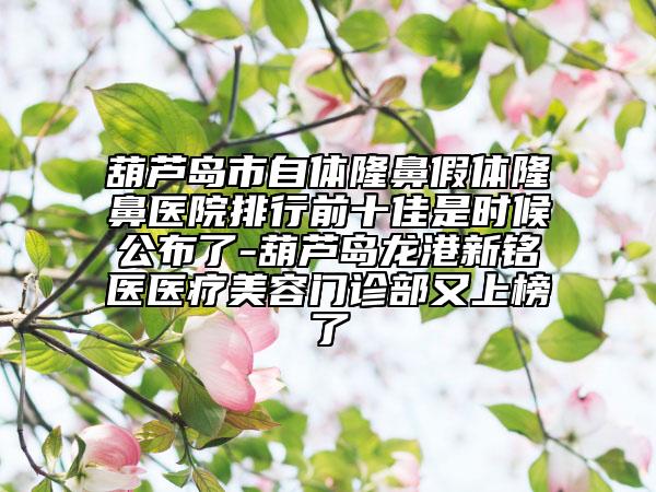 葫蘆島市自體隆鼻假體隆鼻醫(yī)院排行前十佳是時候公布了-葫蘆島龍港新銘醫(yī)醫(yī)療美容門診部又上榜了