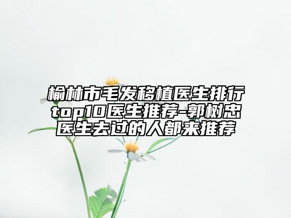 榆林市毛發(fā)移植醫(yī)生排行top10醫(yī)生推薦-郭樹忠醫(yī)生去過的人都來推薦