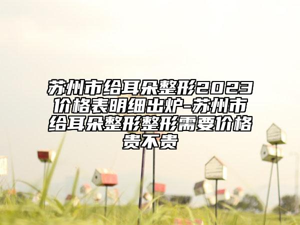 蘇州市給耳朵整形2023價(jià)格表明細(xì)出爐-蘇州市給耳朵整形整形需要價(jià)格貴不貴