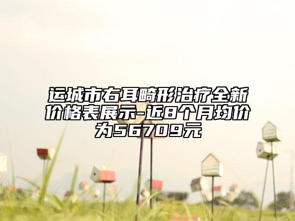 運城市右耳畸形治療全新價格表展示-近8個月均價為56709元