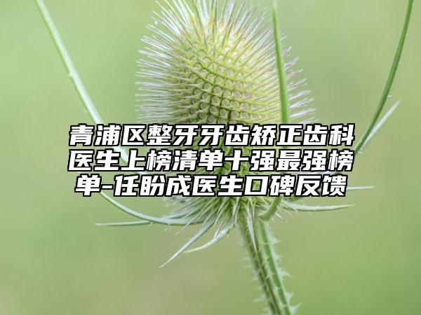 青浦區(qū)整牙牙齒矯正齒科醫(yī)生上榜清單十強(qiáng)最強(qiáng)榜單-任盼成醫(yī)生口碑反饋