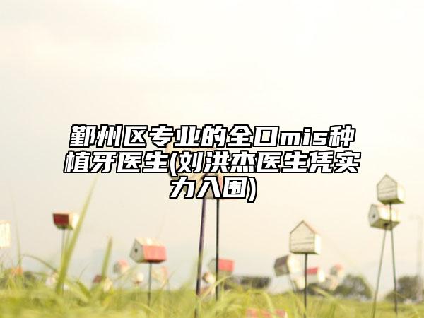 鄞州區(qū)專業(yè)的全口mis種植牙醫(yī)生(劉洪杰醫(yī)生憑實力入圍)