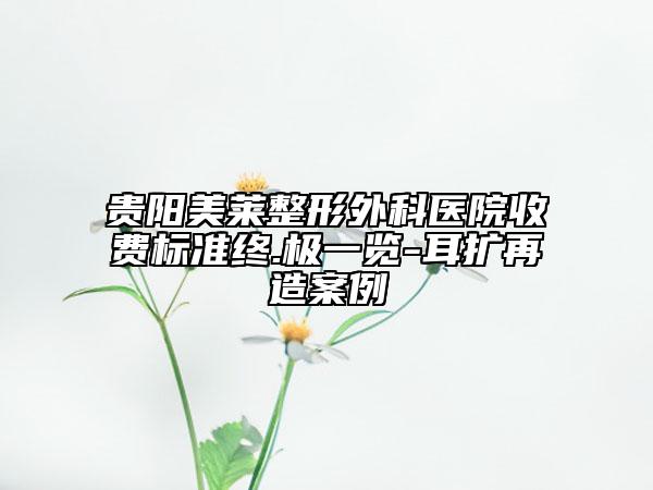 貴陽美萊整形外科醫(yī)院收費(fèi)標(biāo)準(zhǔn)終.極一覽-耳擴(kuò)再造案例