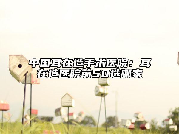 中國耳在造手術(shù)醫(yī)院：耳在造醫(yī)院前50選哪家