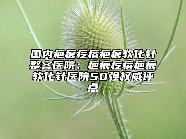 國內(nèi)疤痕疙瘩疤痕軟化針整容醫(yī)院：疤痕疙瘩疤痕軟化針醫(yī)院50強(qiáng)權(quán)威評點(diǎn)