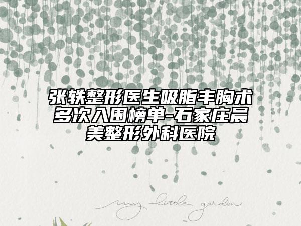 張軼整形醫(yī)生吸脂豐胸術(shù)多次入圍榜單-石家莊晨美整形外科醫(yī)院