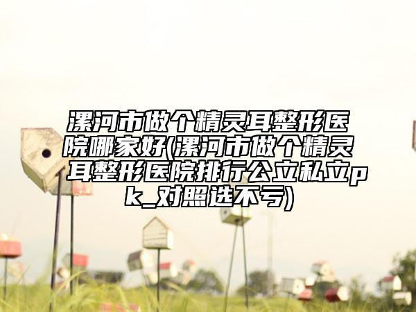 漯河市做個精靈耳整形醫(yī)院哪家好(漯河市做個精靈耳整形醫(yī)院排行公立私立pk_對照選不虧)