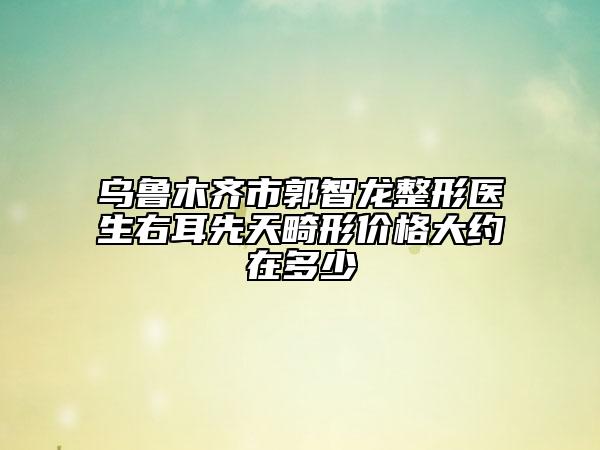 烏魯木齊市郭智龍整形醫(yī)生右耳先天畸形價(jià)格大約在多少