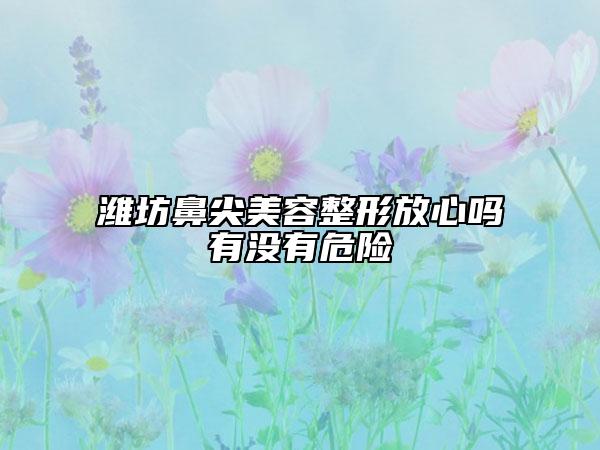 濰坊鼻尖美容整形放心嗎有沒有危險(xiǎn)