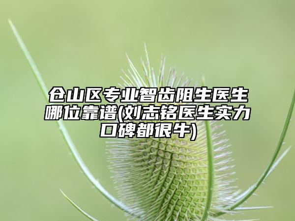倉山區(qū)專業(yè)智齒阻生醫(yī)生哪位靠譜(劉志銘醫(yī)生實力口碑都很牛)
