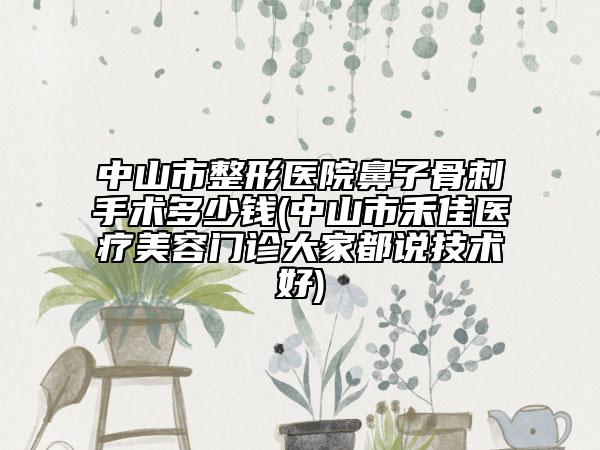 中山市整形醫(yī)院鼻子骨刺手術(shù)多少錢(中山市禾佳醫(yī)療美容門診大家都說技術(shù)好)