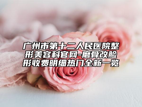 廣州市第十二人民醫(yī)院整形美容科官網(wǎng)-磨骨改臉形收費明細(xì)熱門全新一覽