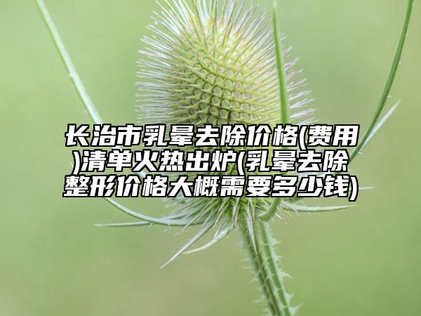 長(zhǎng)治市乳暈去除價(jià)格(費(fèi)用)清單火熱出爐(乳暈去除整形價(jià)格大概需要多少錢)