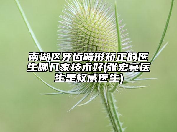 南湖區(qū)牙齒畸形矯正的醫(yī)生哪幾家技術(shù)好(張宏亮醫(yī)生是權(quán)威醫(yī)生)