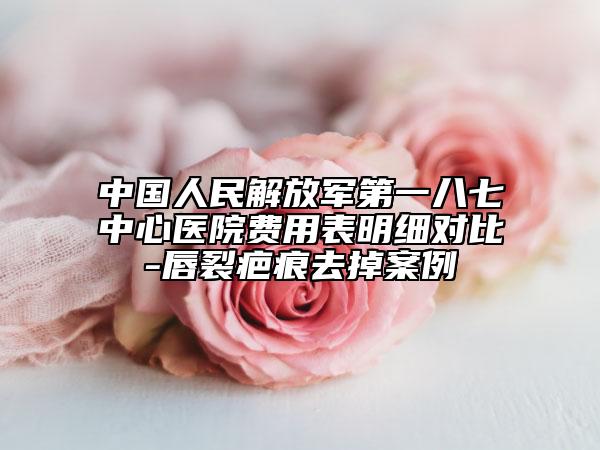 中國人民解放軍第一八七中心醫(yī)院費用表明細對比-唇裂疤痕去掉案例
