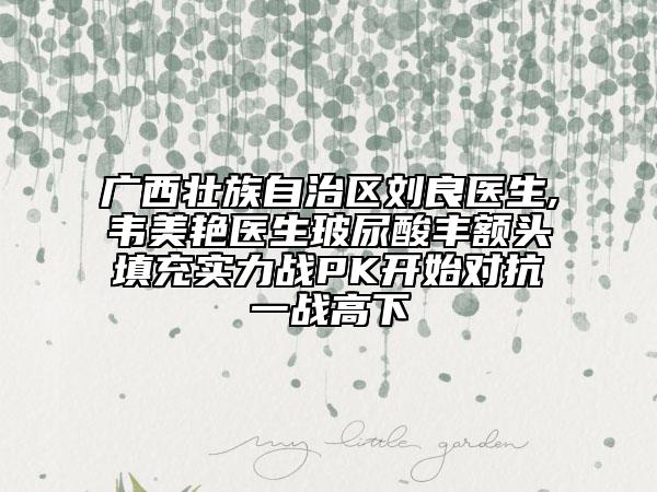 廣西壯族自治區(qū)劉良醫(yī)生,韋美艷醫(yī)生玻尿酸豐額頭填充實(shí)力戰(zhàn)PK開(kāi)始對(duì)抗一戰(zhàn)高下