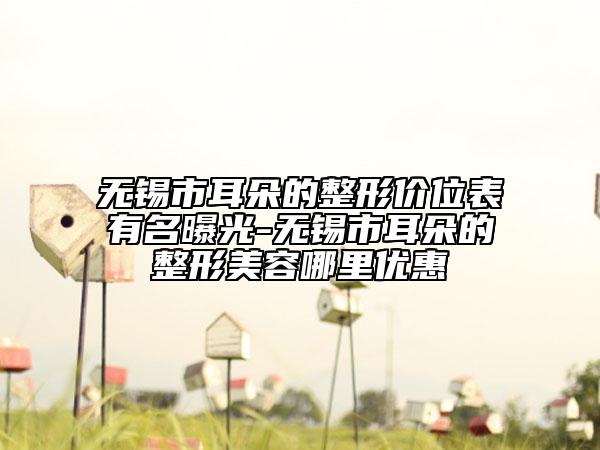 無錫市耳朵的整形價(jià)位表有名曝光-無錫市耳朵的整形美容哪里優(yōu)惠