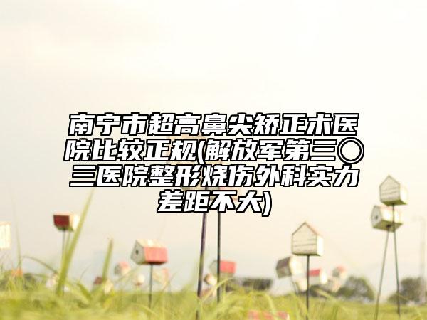 南寧市超高鼻尖矯正術(shù)醫(yī)院比較正規(guī)(解放軍第三〇三醫(yī)院整形燒傷外科實力差距不大)