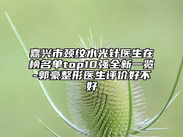 嘉興市頸紋水光針醫(yī)生在榜名單top10強(qiáng)全新一覽-郭豪整形醫(yī)生評(píng)價(jià)好不好
