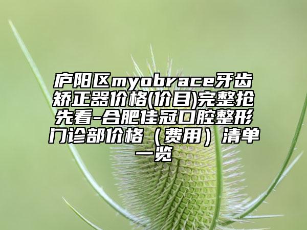 廬陽區(qū)myobrace牙齒矯正器價(jià)格(價(jià)目)完整搶先看-合肥佳冠口腔整形門診部價(jià)格(費(fèi)用)清單一覽