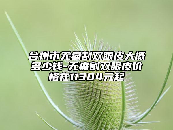 臺(tái)州市無痛割雙眼皮大概多少錢-無痛割雙眼皮價(jià)格在11304元起