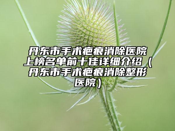 丹東市手術(shù)疤痕消除醫(yī)院上榜名單前十佳詳細(xì)介紹（丹東市手術(shù)疤痕消除整形醫(yī)院）