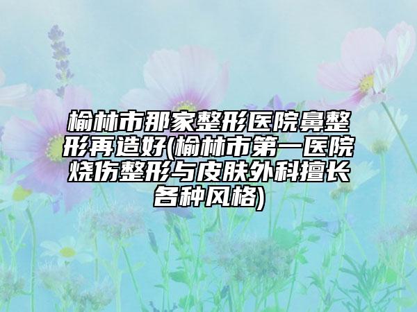 榆林市那家整形醫(yī)院鼻整形再造好(榆林市第一醫(yī)院燒傷整形與皮膚外科擅長各種風(fēng)格)
